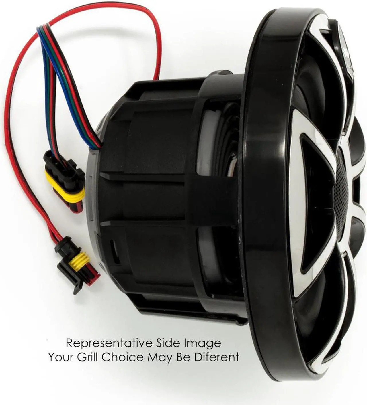 Alt view image 4 of 4 - Wet Sounds - Two Pairs Of REVO 6-SWB Black Closed SW Grille 6.5 Inch Marine LED Coaxial Speakers
