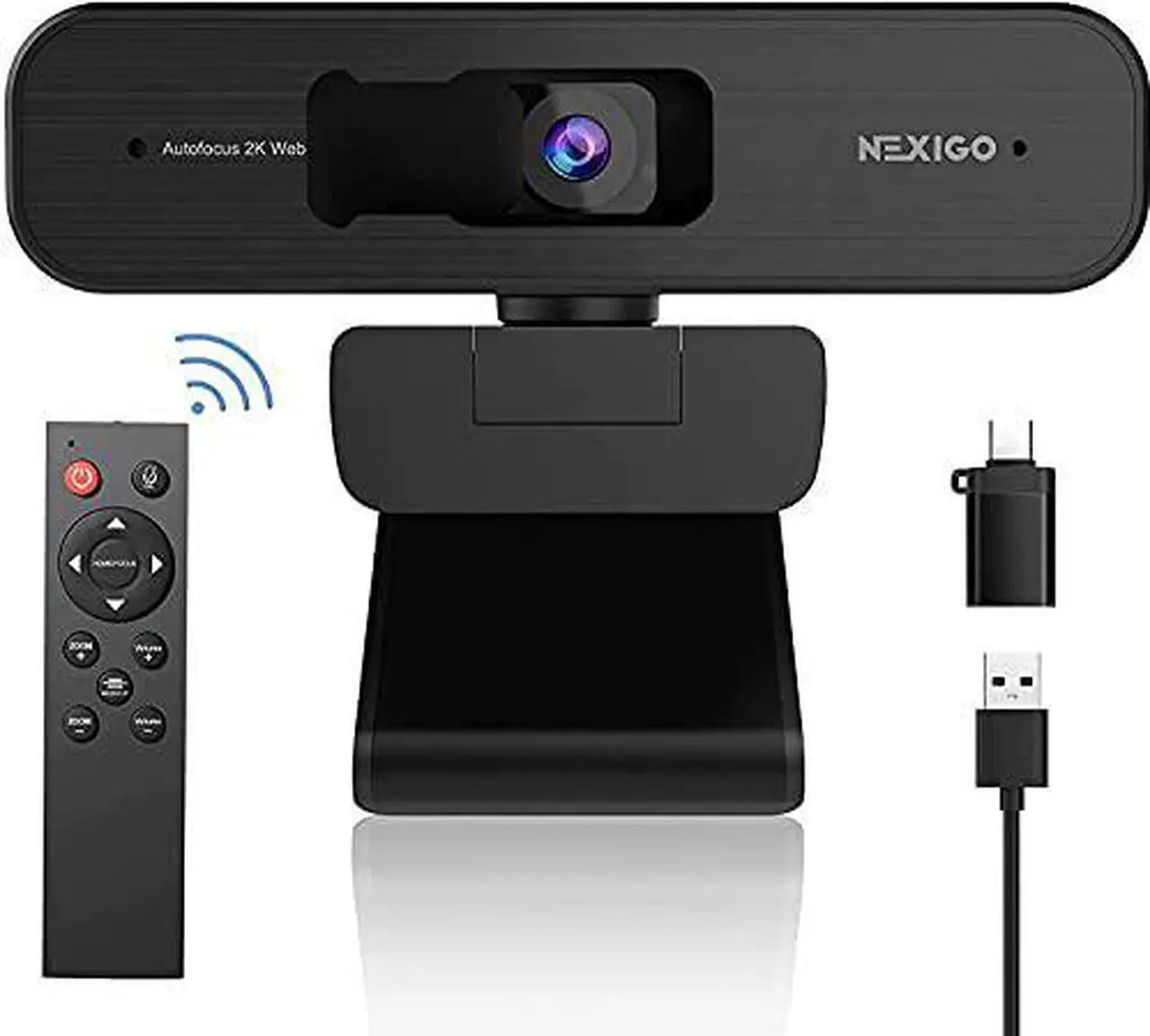 Main image of Zoom Certified, NexiGo N940P 2K Zoomable Webcam with Remote and Software Controls | Sony Starvis Sensor | 1080P@ 60FPS | 3X Zoom in | Dual Stereo Microphone, for Zoom/Skype/Teams/Webex (Black)
