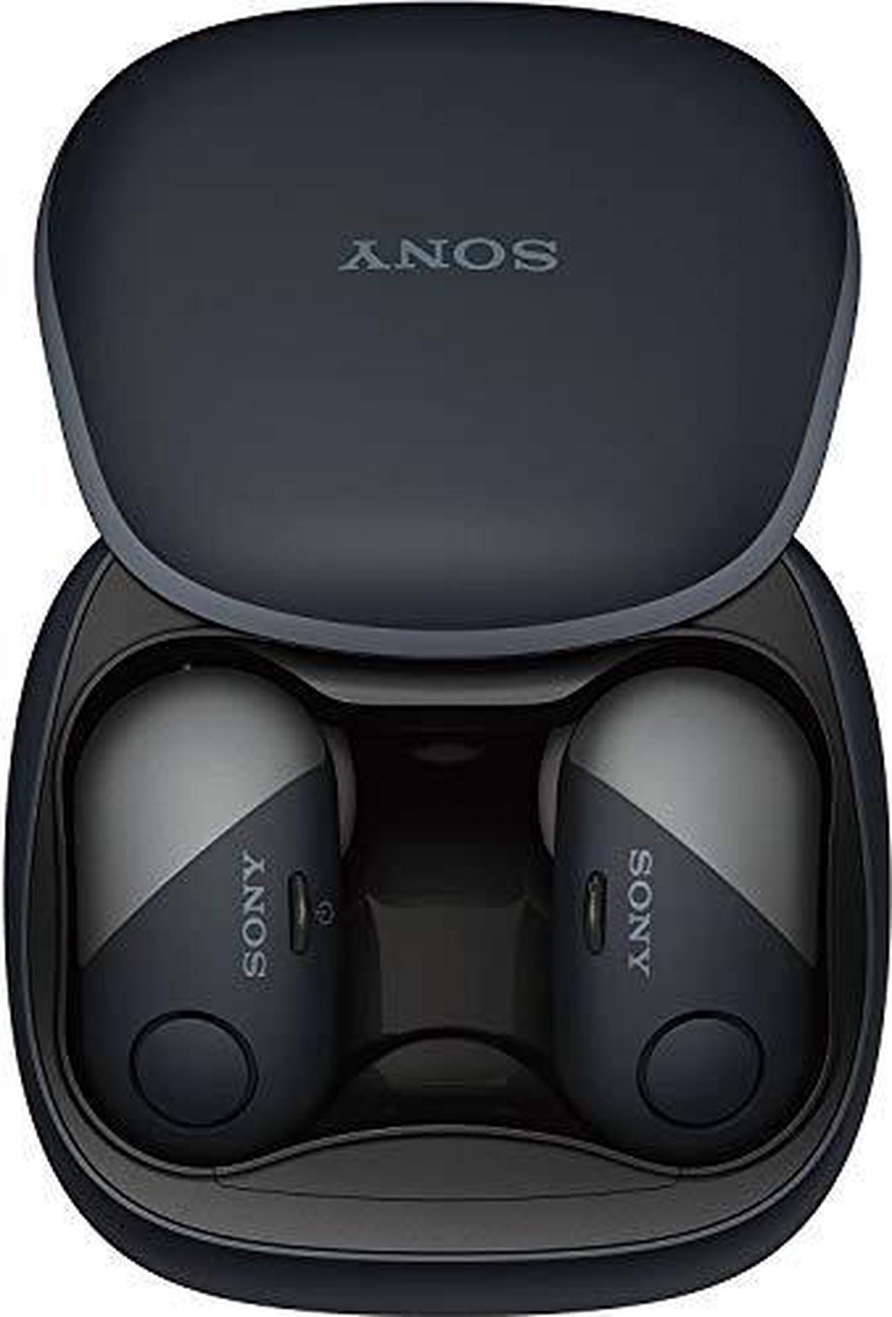 Alt view image 6 of 7 - Sony True Wireless Bluetooth in Ear Headphones: Noise Cancelling Sports Workout Ear Buds - Cordless, Sweatproof Earphones, Built-in Microphone, Extra BASS WF-SP700N/B (International Version) Black