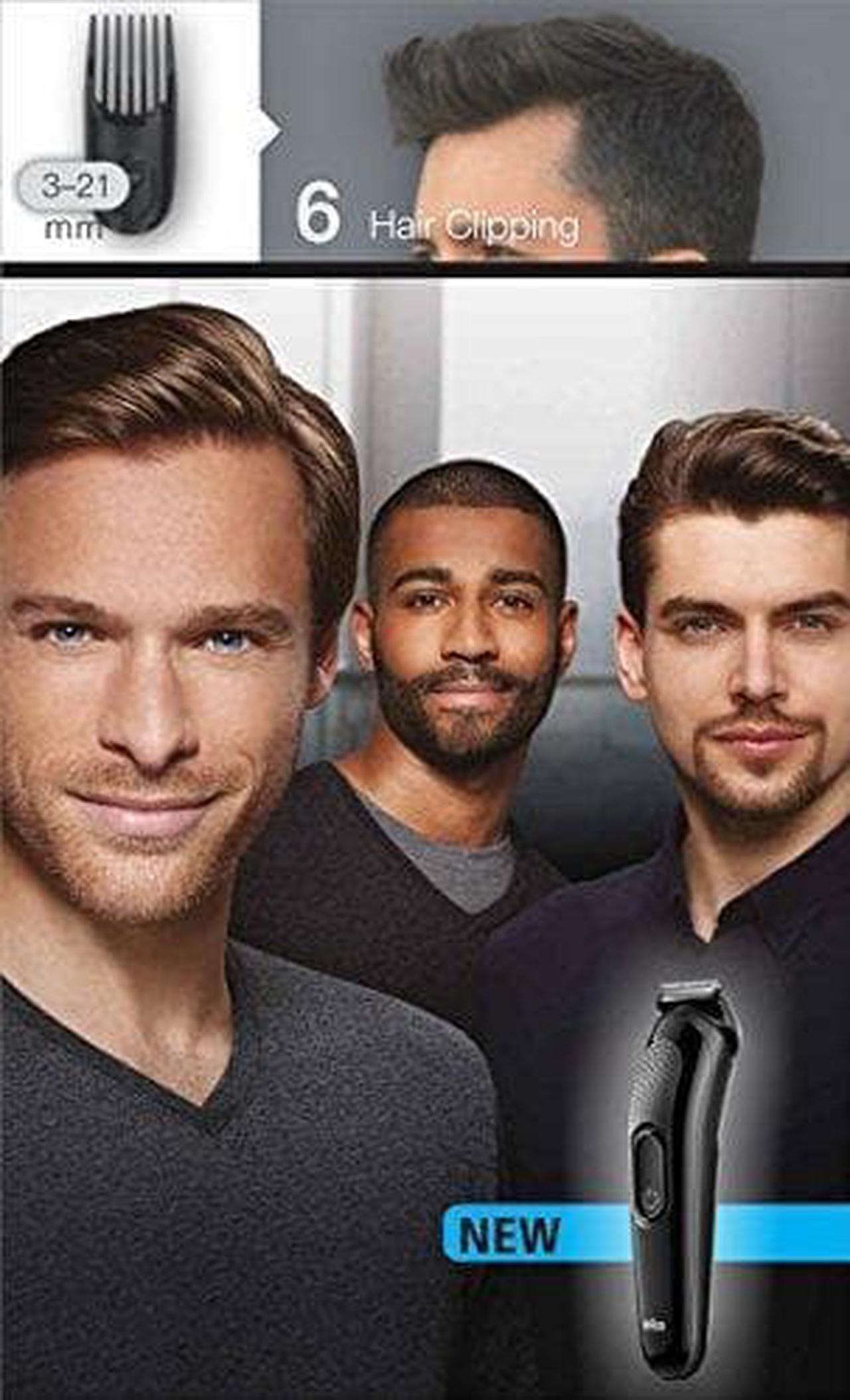 Alt view image 3 of 6 - Braun MGK3020 Men's Beard Trimmer for Hair / Head Trimming, Grooming Kit with 4 Combs, 13 Length Settings for Ultimate Precision