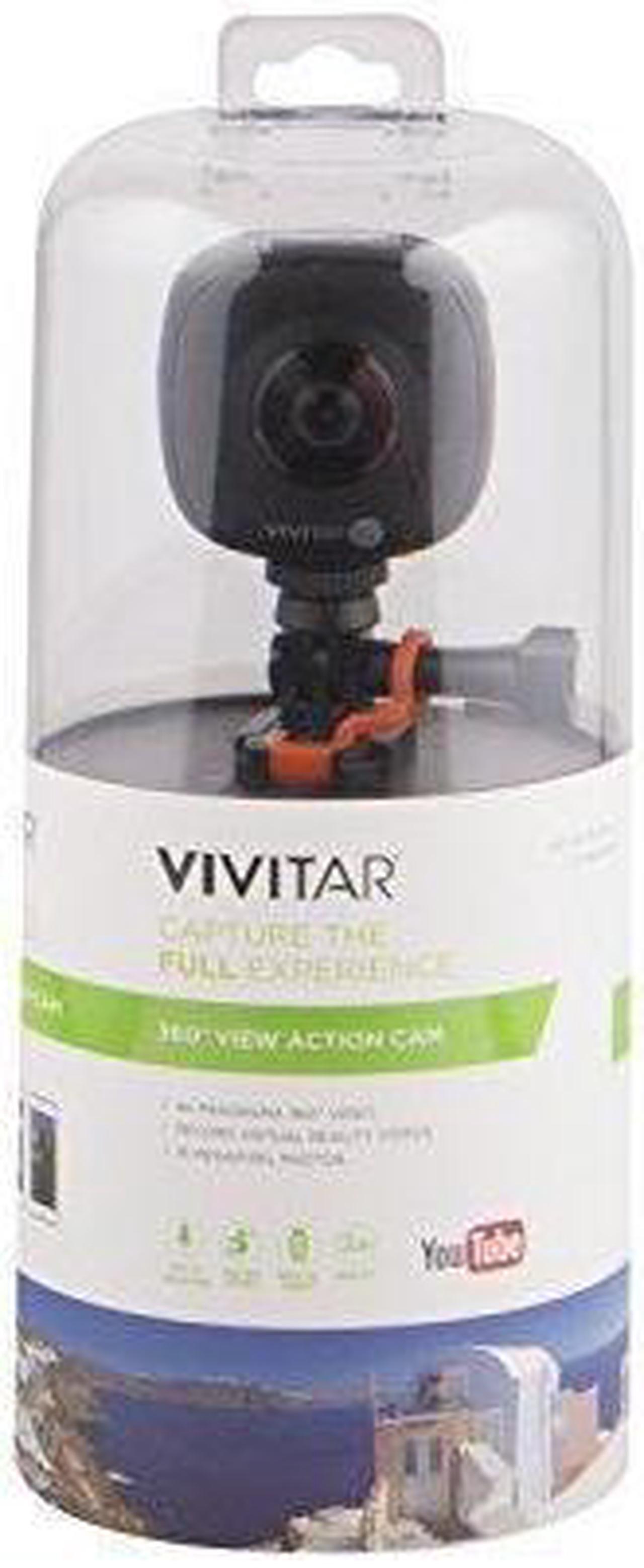 Alt view image 6 of 7 - Vivitar DVR-978HD 360 Degree High Definition High Resolution 16 MP Dual Lens Portable Digital Action Camera with Universal Mount Bicycle Mount and Tripod, Black