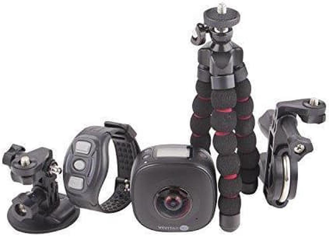 Main image of Vivitar DVR-978HD 360 Degree High Definition High Resolution 16 MP Dual Lens Portable Digital Action Camera with Universal Mount Bicycle Mount and Tripod, Black