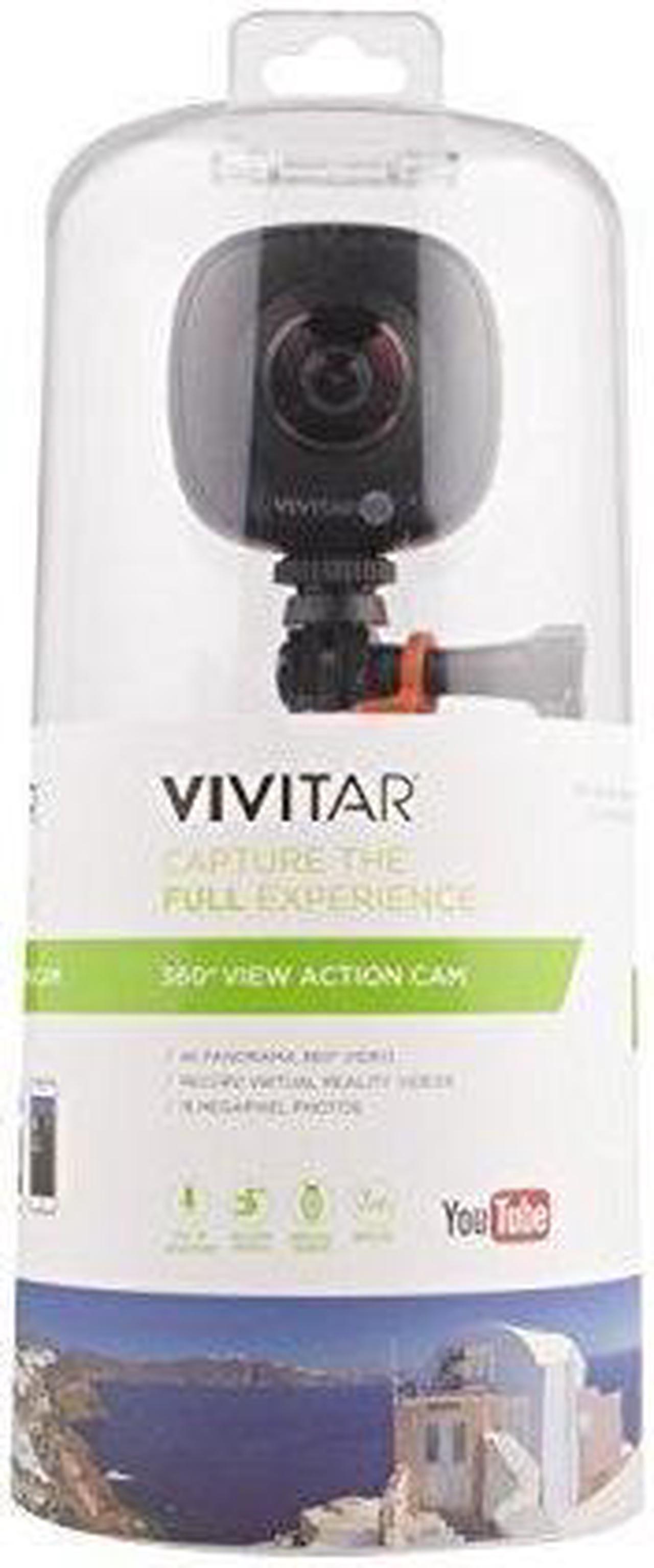 Alt view image 7 of 7 - Vivitar DVR-978HD 360 Degree High Definition High Resolution 16 MP Dual Lens Portable Digital Action Camera with Universal Mount Bicycle Mount and Tripod, Black