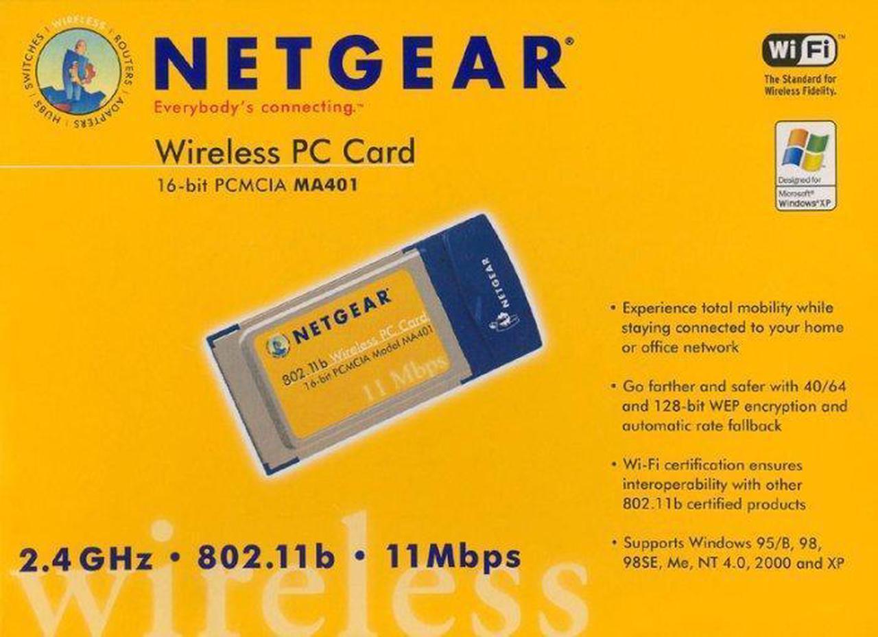 Alt view image 5 of 7 - Netgear MA401 802.11b Wireless PC Card