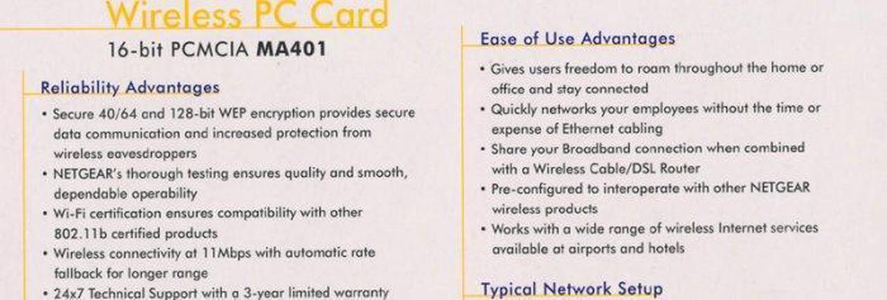 Alt view image 4 of 7 - Netgear MA401 802.11b Wireless PC Card