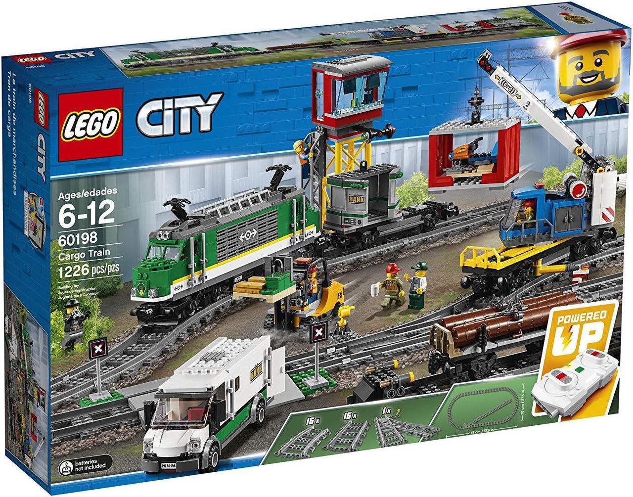 Alt view image 4 of 7 - LEGO City Cargo Train 60198 Remote Control Train Building Set with Tracks for Kids, Top Present and Christmas Gift for Boys and Girls (1226 Pieces)