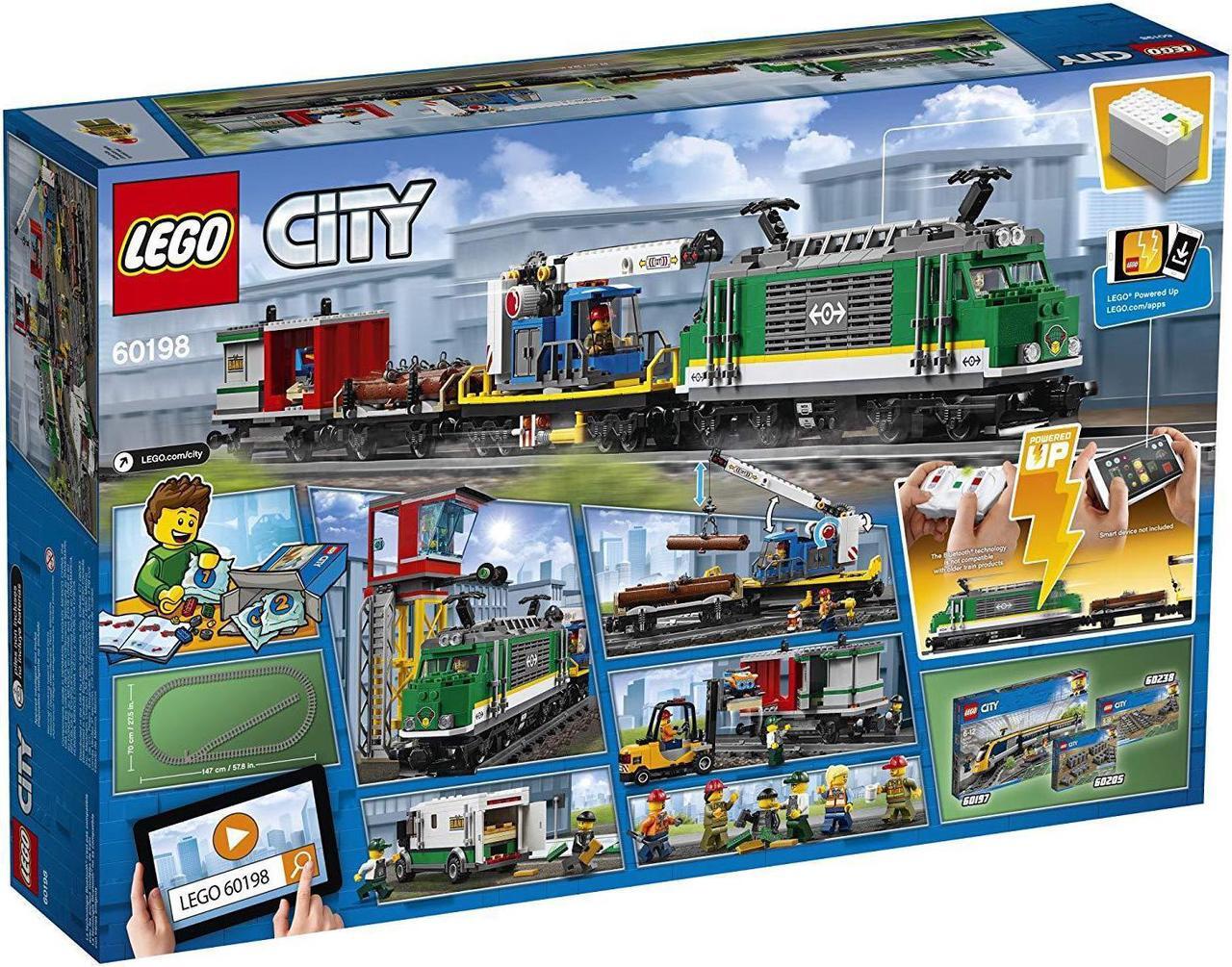 Alt view image 5 of 7 - LEGO City Cargo Train 60198 Remote Control Train Building Set with Tracks for Kids, Top Present and Christmas Gift for Boys and Girls (1226 Pieces)
