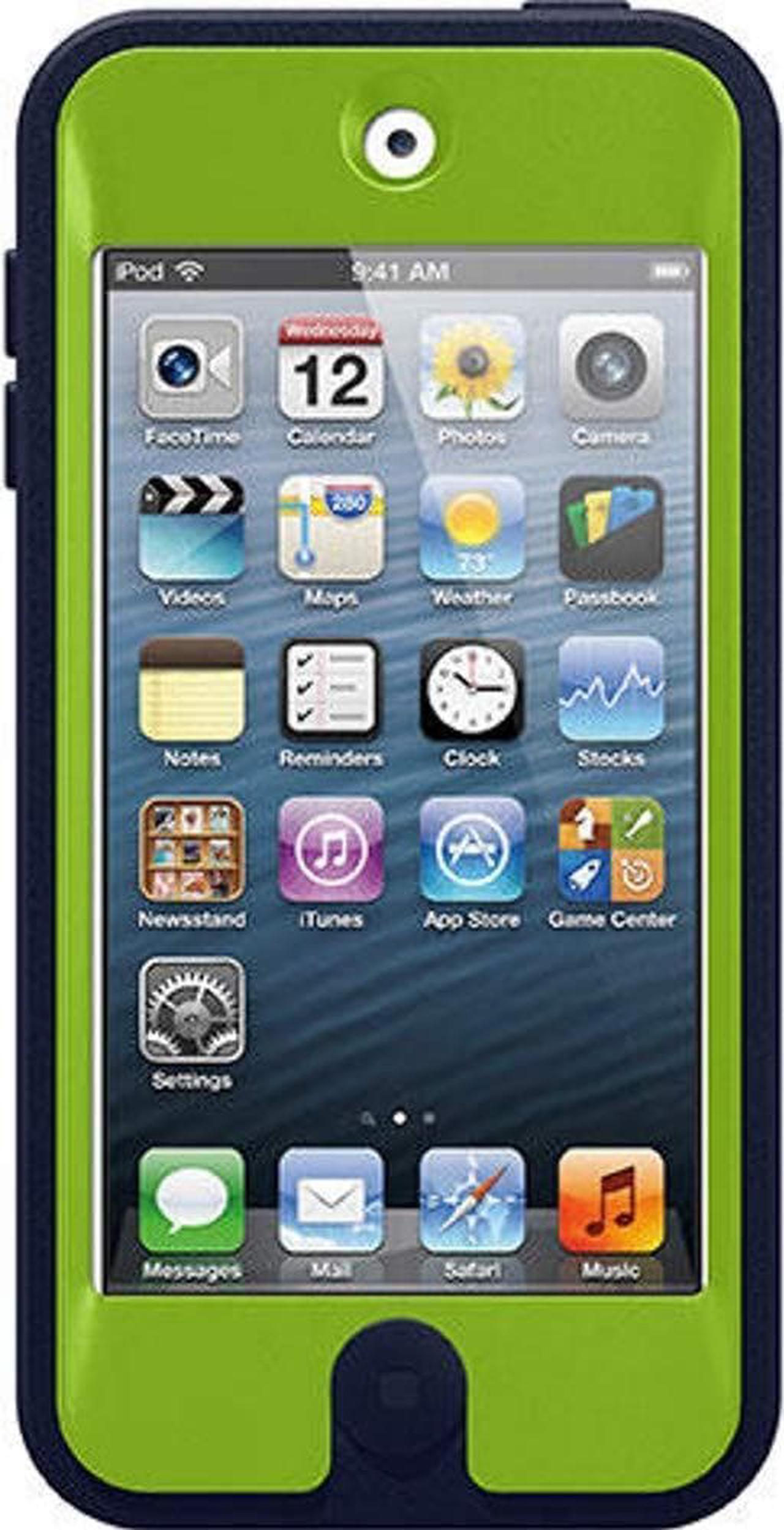 Alt view image 2 of 4 - OtterBox Defender Case for Apple iPod Touch 5th and 6th Generation - Bulk Packaging - Glow Green / Admiral Blue