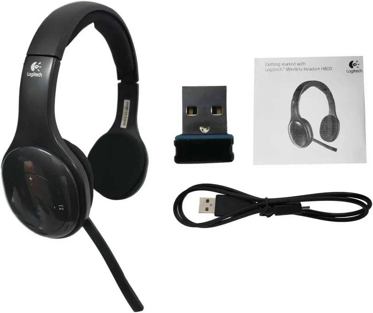 Alt view image 8 of 8 - Logitech Wireless Headset h800 for PC, Tablets and Smartphones (981-000337)