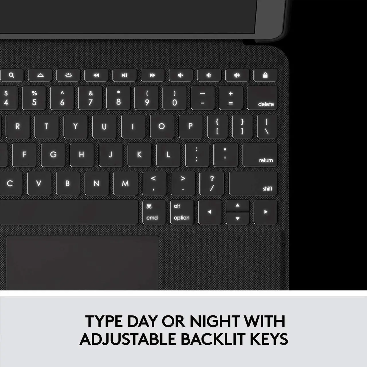 Alt view image 4 of 7 - Logitech Folio Touch iPad Keyboard Case with Trackpad and Smart Connector for iPad Air (4th Generation) - Graphite (920-009952)