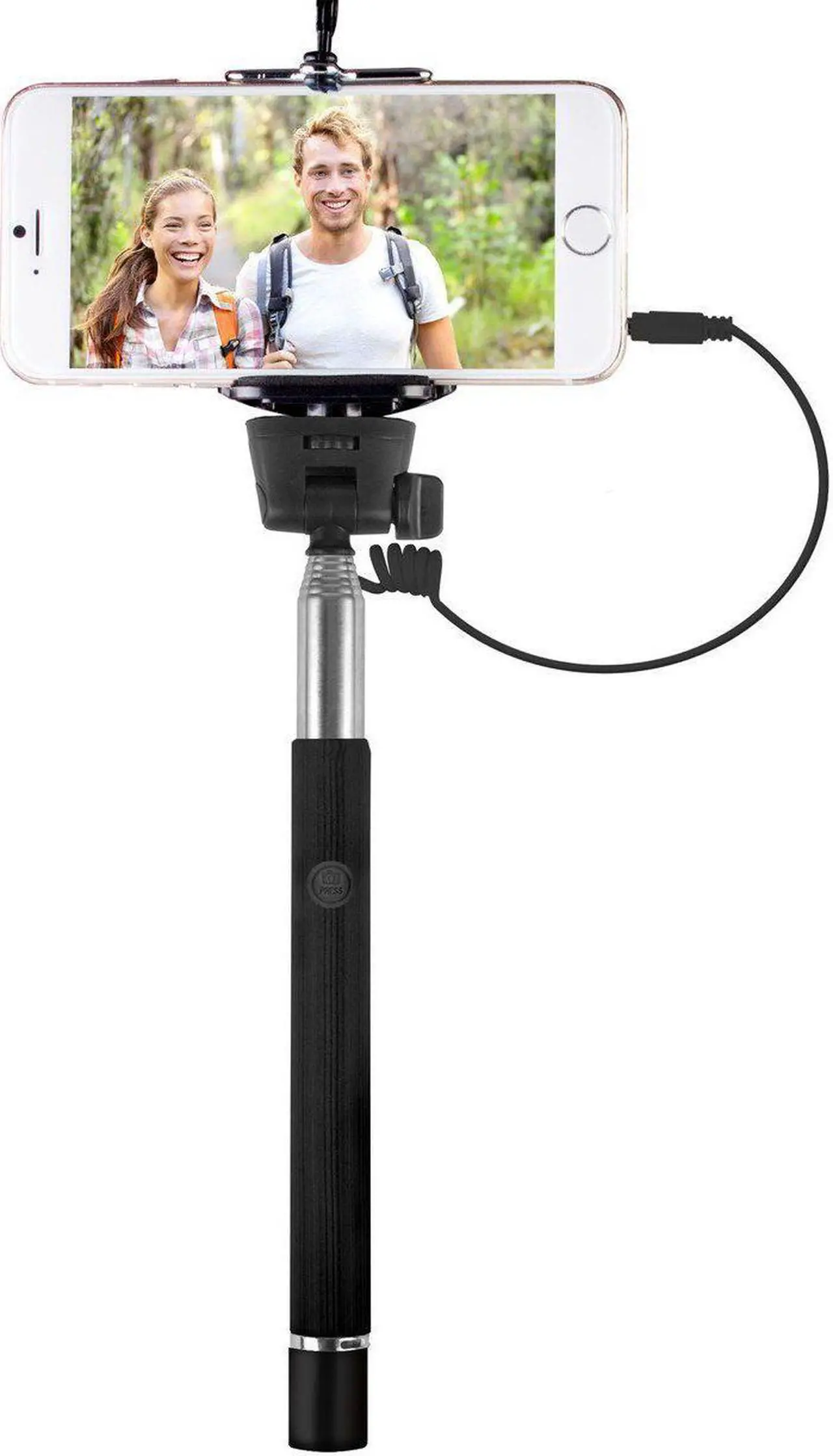 Main image of Vivitar Infinite Selfie Wand with Built-In Shutter Release iOs Android Smartphones Compatible (Black)