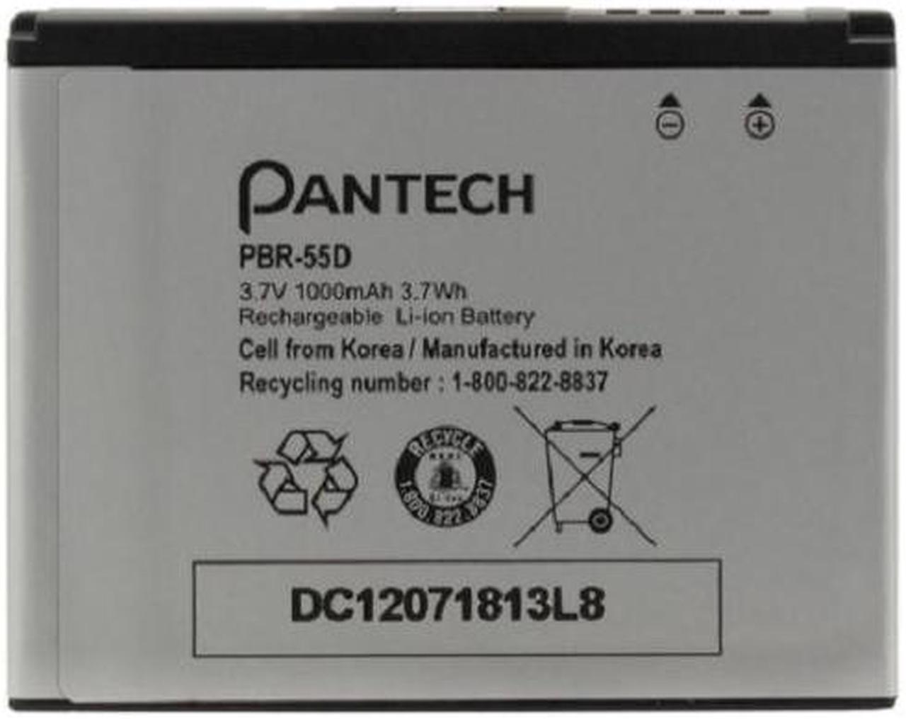 Pantech PBR-55D Li-ion Cell Phone Battery 5HTB0081B0A 3.7V 1000mAh 3.7Wh AT&T