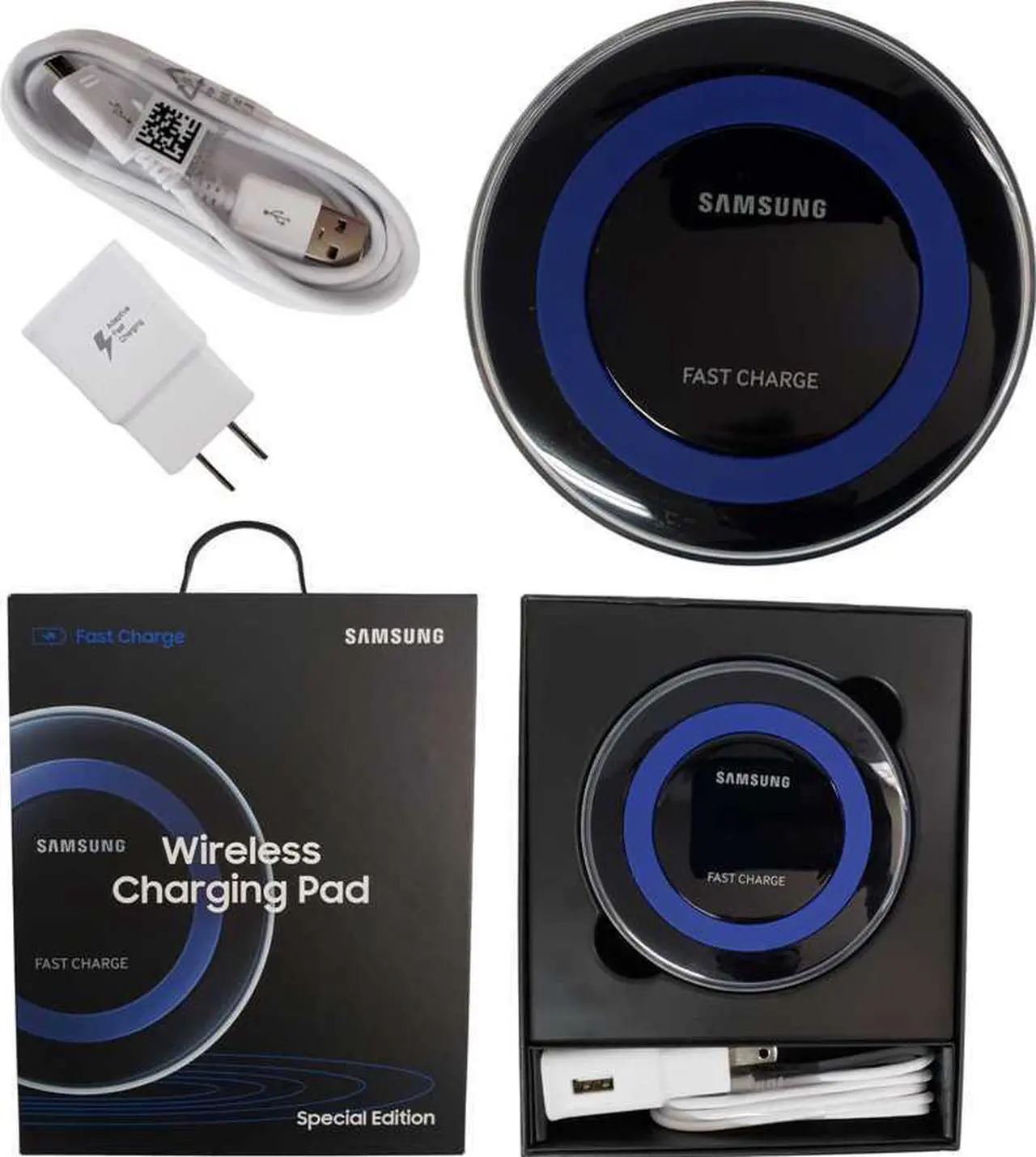 Alt view image 2 of 7 - Samsung EP-PN920 Qi Wireless Fast Charger Pad Special Edition Wall Charger - Blue