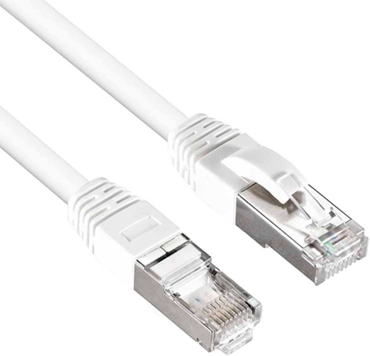 Speedex Cat 7 High-Speed 10 Gigabit FT4/CMR Shielded Patch Cable - White