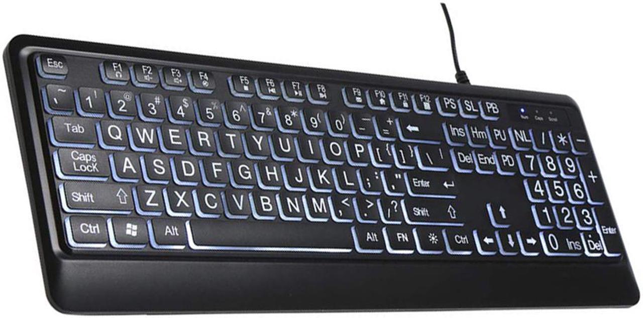 Speedex Large Print USB 2.0 LED backlight Keyboard_Black