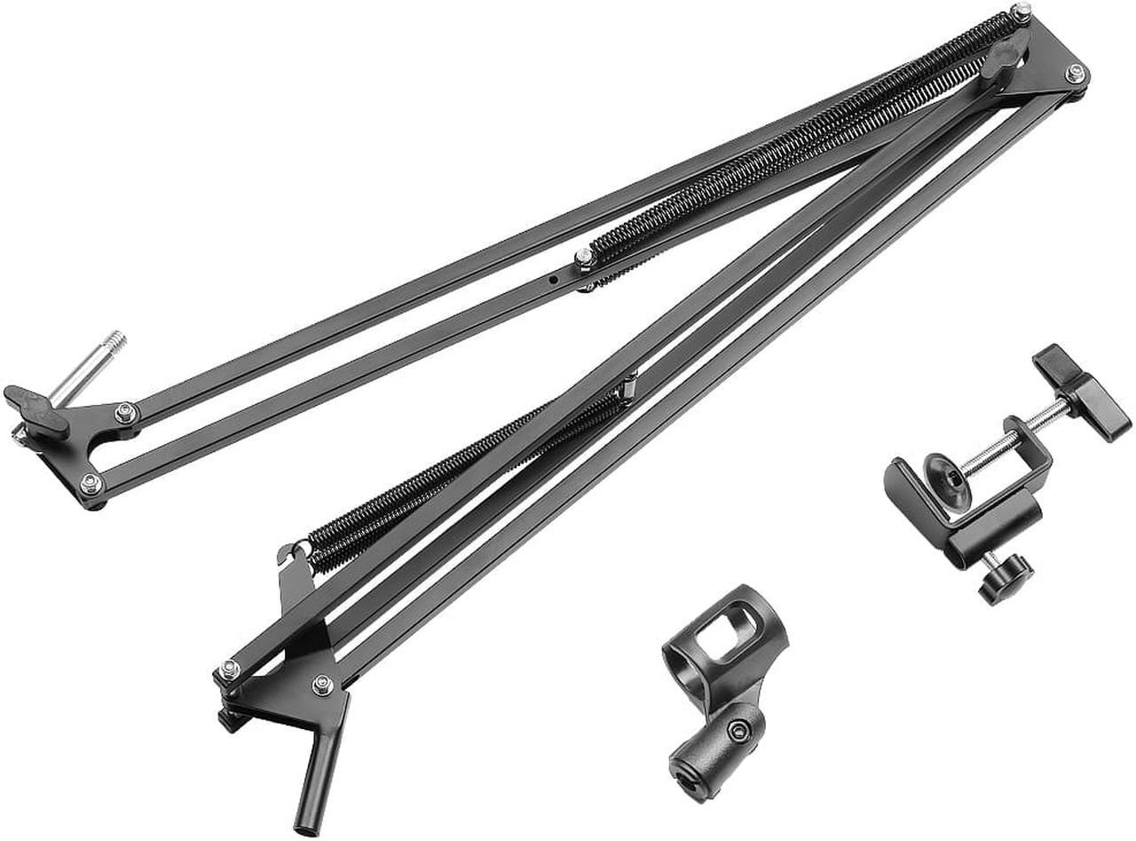 Alt view image 2 of 7 - Neewer® NB-39 Adjustable 43.3"/110cm Studio Recording Microphone Suspension Boom Scissor Arm Stand with Microphone Clip & Table Mounting Clamp