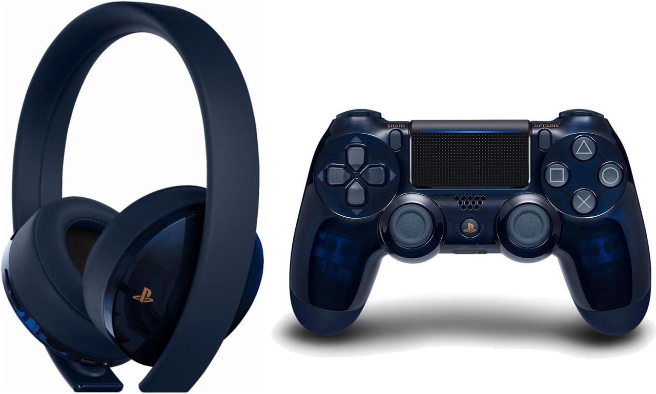 Alt view image 5 of 6 - PlayStation Gold Wireless Headset and Dualshock 4 500 Million Edition - Translucent Blue