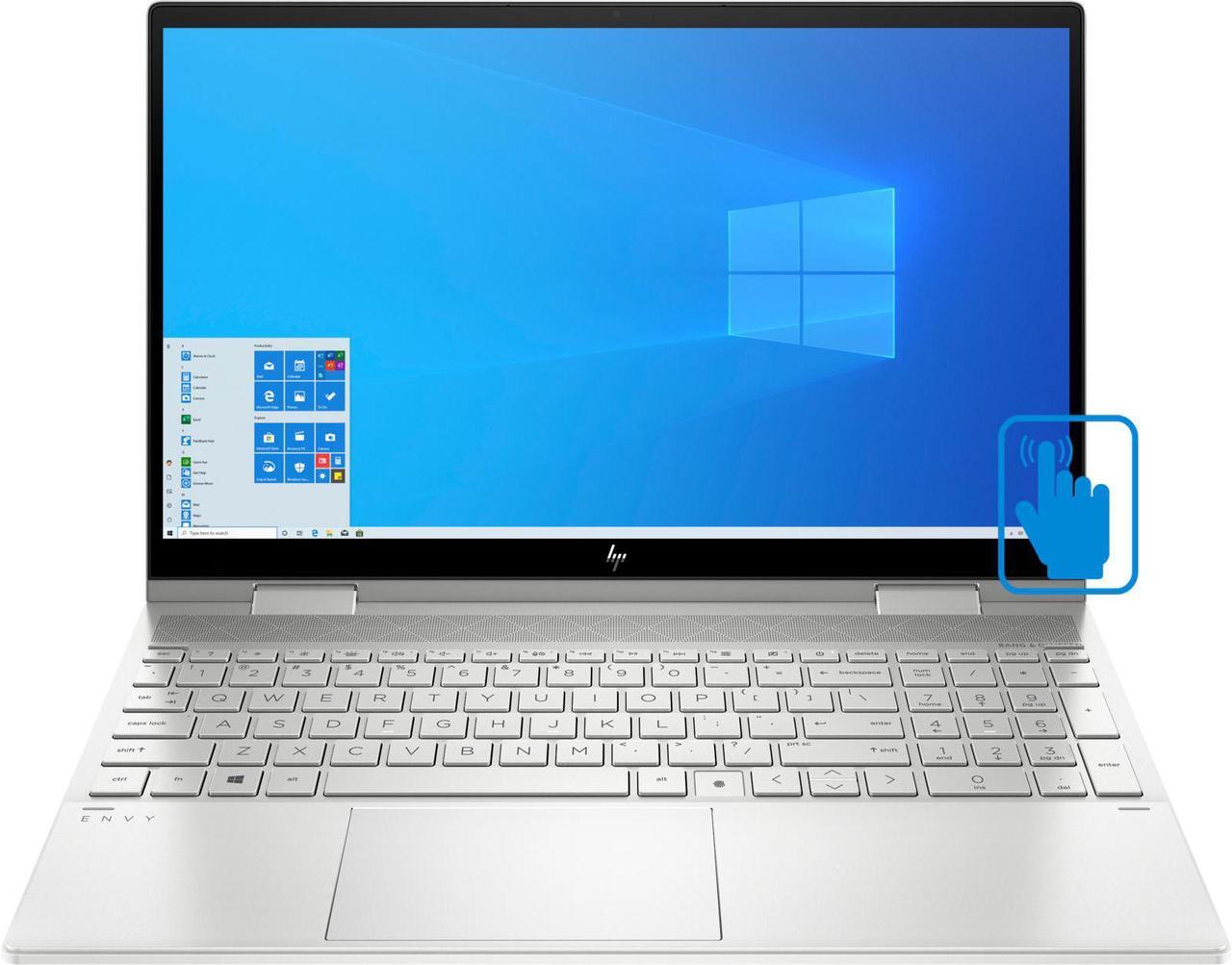Main image of HP ENVY x360 15t Home & Business 2-in-1 Laptop (Intel i7-1165G7 4-Core, 16GB RAM, 1TB m.2 SATA SSD, 15.6" Touch  Full HD (1920x1080), Intel Iris Xe, Active Pen, Fingerprint, Wifi, Win 10 Pro)
