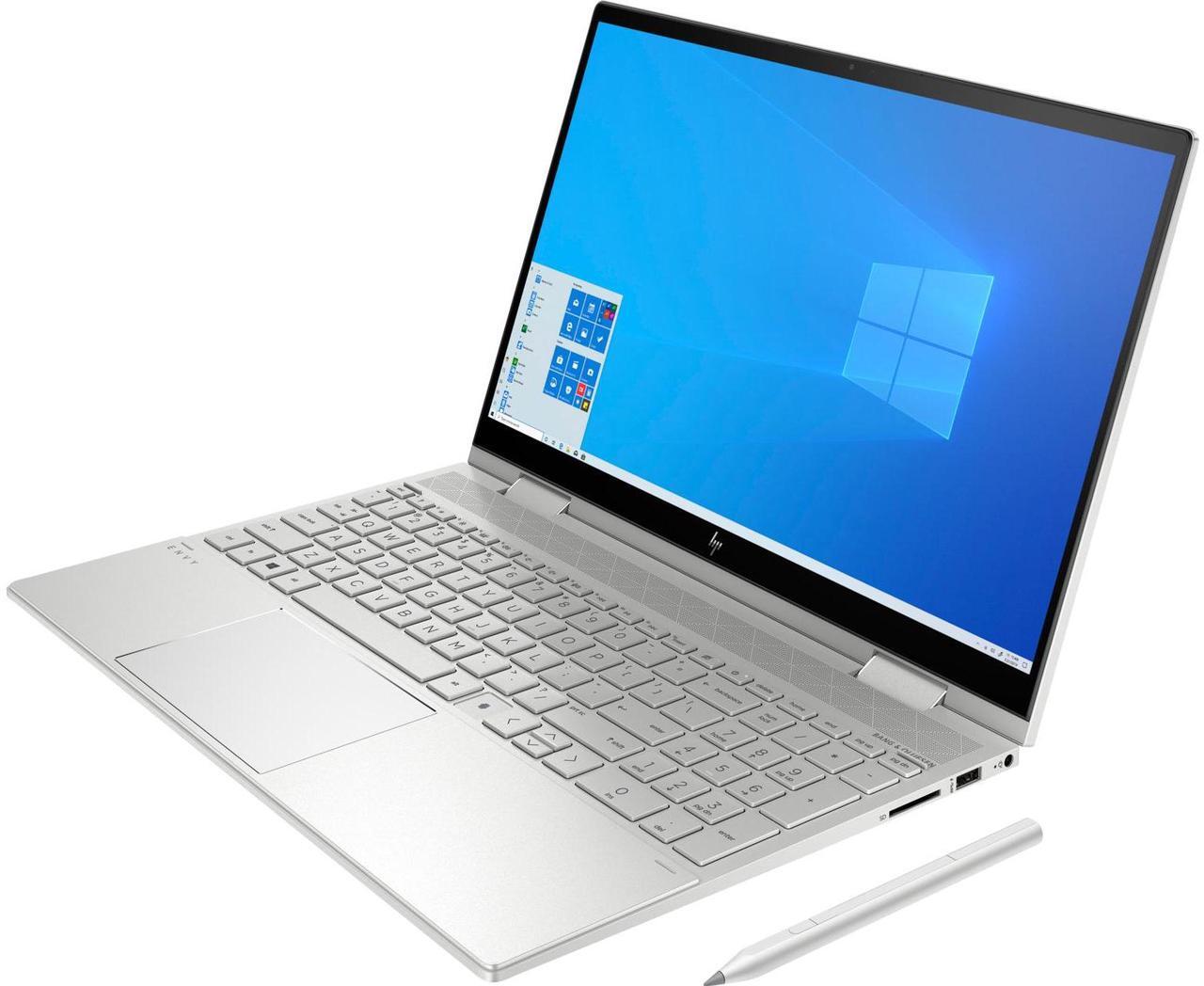 Alt view image 3 of 5 - HP ENVY x360 15t Home & Business 2-in-1 Laptop (Intel i7-1165G7 4-Core, 16GB RAM, 1TB m.2 SATA SSD, 15.6" Touch  Full HD (1920x1080), Intel Iris Xe, Active Pen, Fingerprint, Wifi, Win 10 Pro)