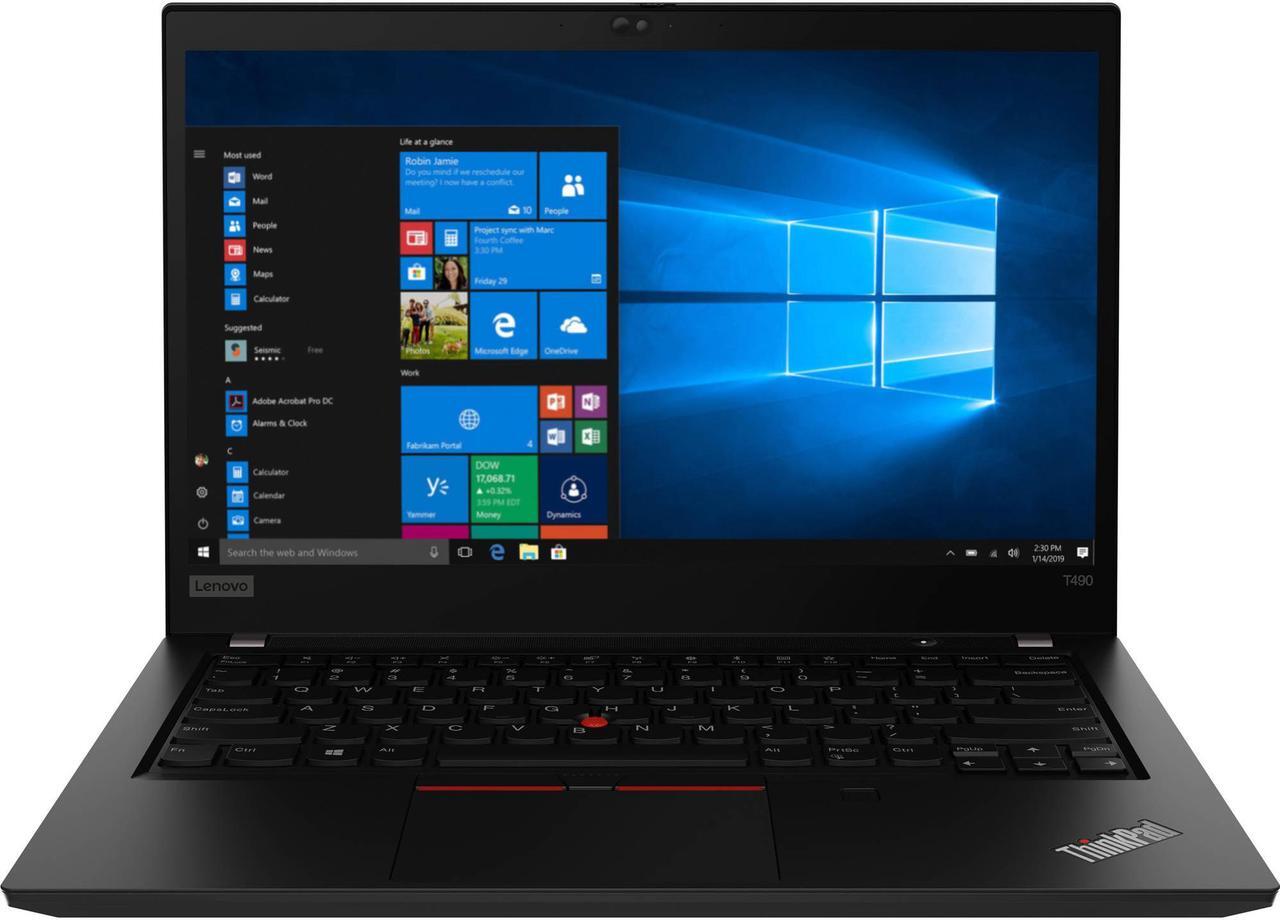 Main image of Lenovo ThinkPad T490 Home and Business Laptop (Intel i5-8265U 4-Core, 16GB RAM, 4TB PCIe SSD, 14.0" HD (1366x768), Intel UHD, Fingerprint, Wifi, Bluetooth, Webcam, 2xUSB 3.1, 1xHDMI, Win 10 Pro)