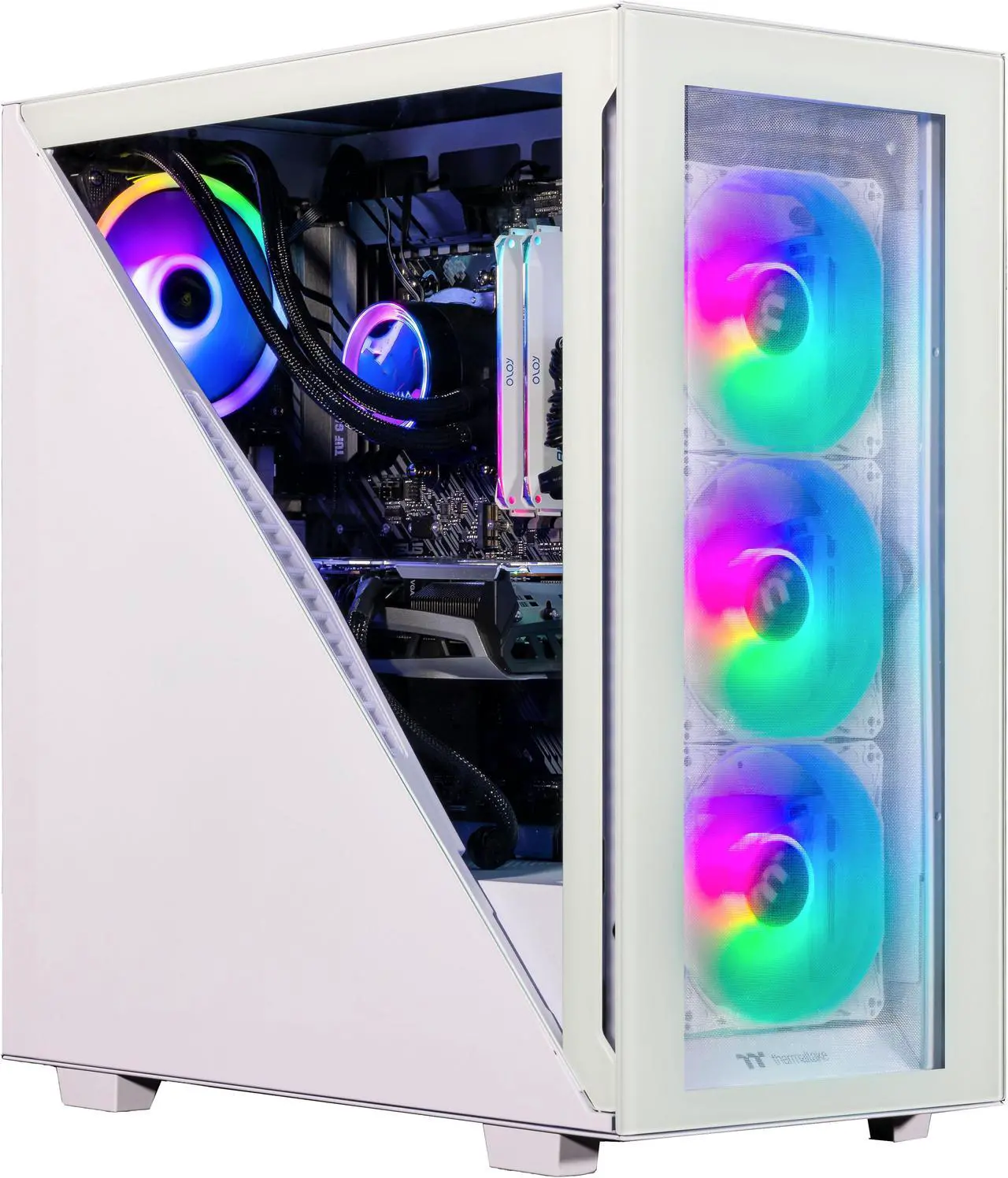 Main image of Velztorm Gladio Custom Built Powerful Gaming Desktop PC White (AMD Ryzen 9 5900X 12-Core, 16GB RAM, 1TB PCIe SSD + 1TB HDD (3.5), Radeon RX 6900 XT, Wifi, Bluetooth, 2xUSB 3.0, 1xHDMI, Win 10 Home)