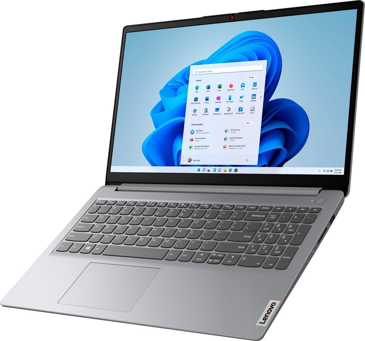 Alt view image 3 of 7 - Lenovo Ideapad 1 Home & Business Laptop (AMD Ryzen 7 5700U 8-Core, 15.6" 60Hz Touch Full HD (1920x1080), AMD Radeon, 12GB RAM, 512GB SSD, Wifi, USB 3.2, HDMI, Webcam, Win 11 Home S-Mode)