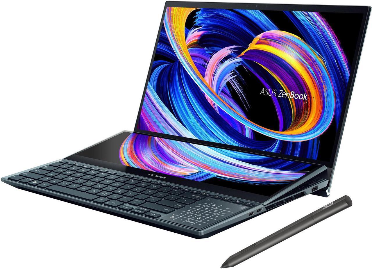 Alt view image 6 of 7 - ASUS ZenBook Pro Duo 15 UX582ZM Gaming & Business Laptop (Intel i7-12700H 14-Core, 15.6" 60Hz Touch 4K Ultra HD (3840x2160), GeForce RTX 3060, Win 11 Pro) with Voyager Backpack