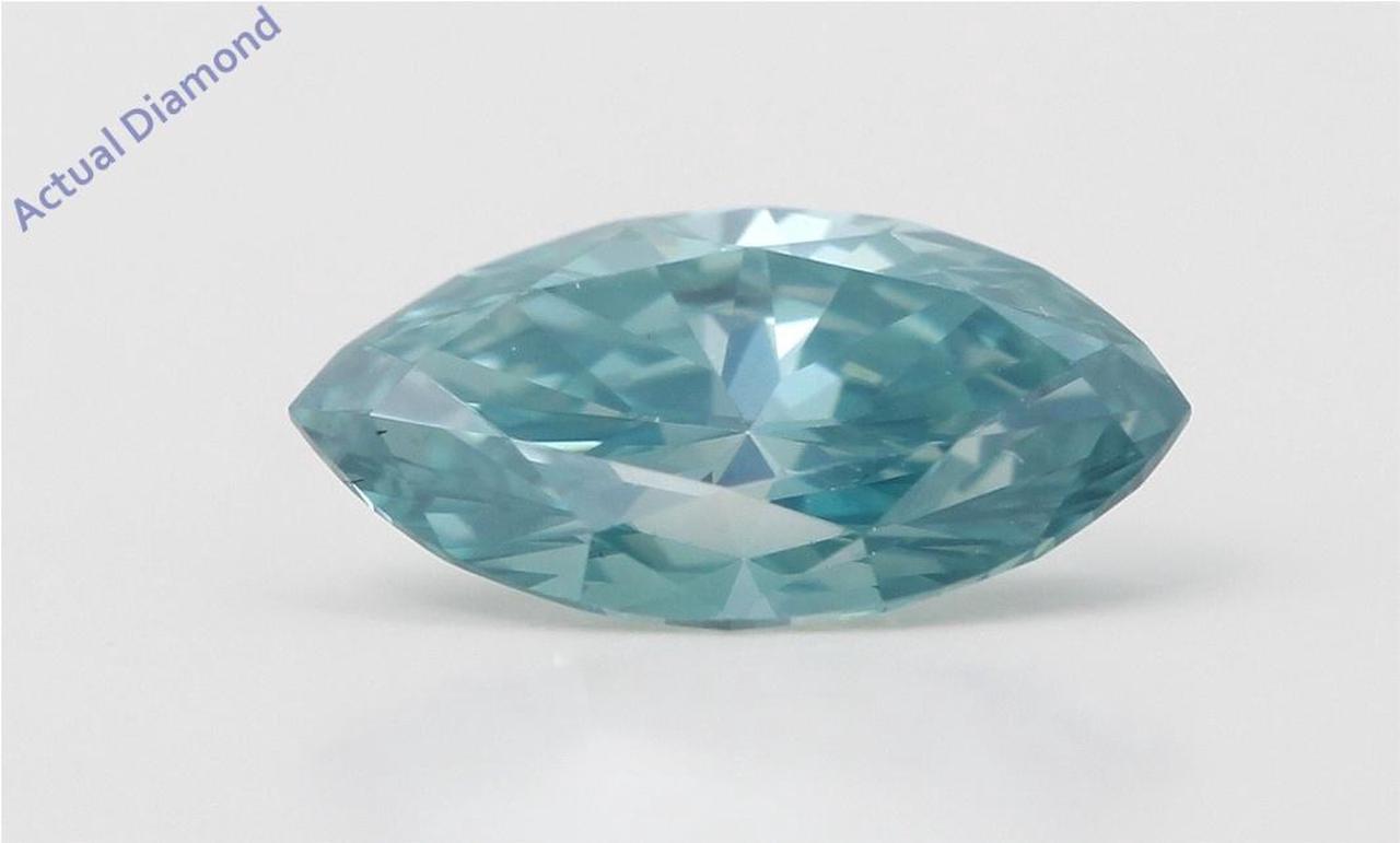 Marquise Cut Loose Diamond (1.34 Ct,Fancy Blue(Color Enhanced) Color,VS1 Clarity) IGL Certified