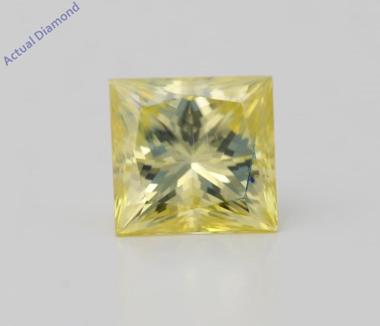 Princess Loose Diamond (1.03 Ct,Fancy Vivid Yellow(Color Enhanced) Color,VS1(Enhanced) Clarity) IGL