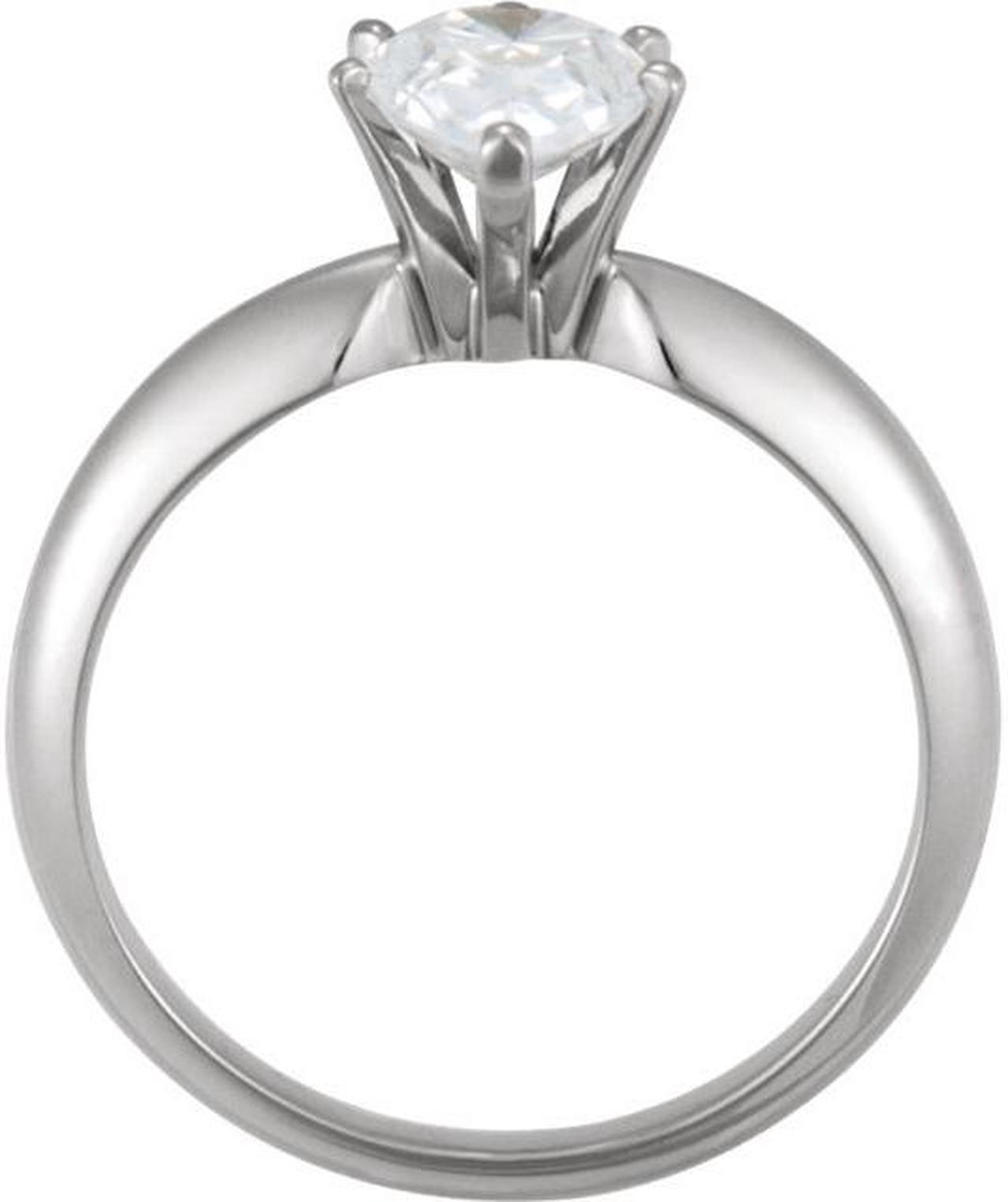 Pear Diamond Solitaire Engagement Ring 14K White Gold 0.83 Ct, (H Color, si3 Clarity)