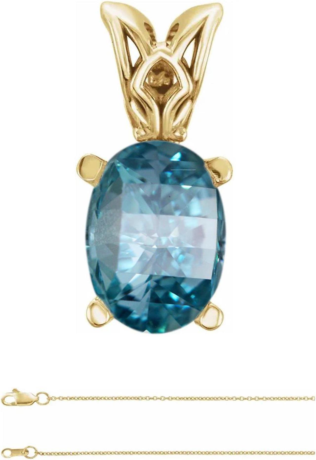 Millennial Sunrise (Branded Shape) Diamond Pendant 14k Yellow Gold (0.4 Ct Blue-green(Irradiated) VS )