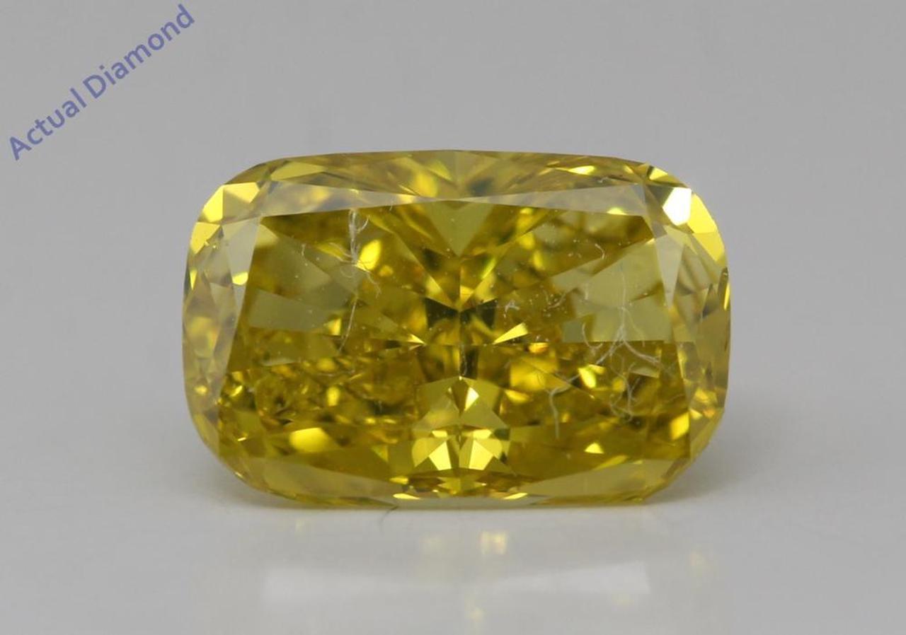 Round Natural Mined Loose Diamond (1.75 Ct Fancy Intense Yellow(Irradiated) VS2(Enhanced) Clarity) IGL