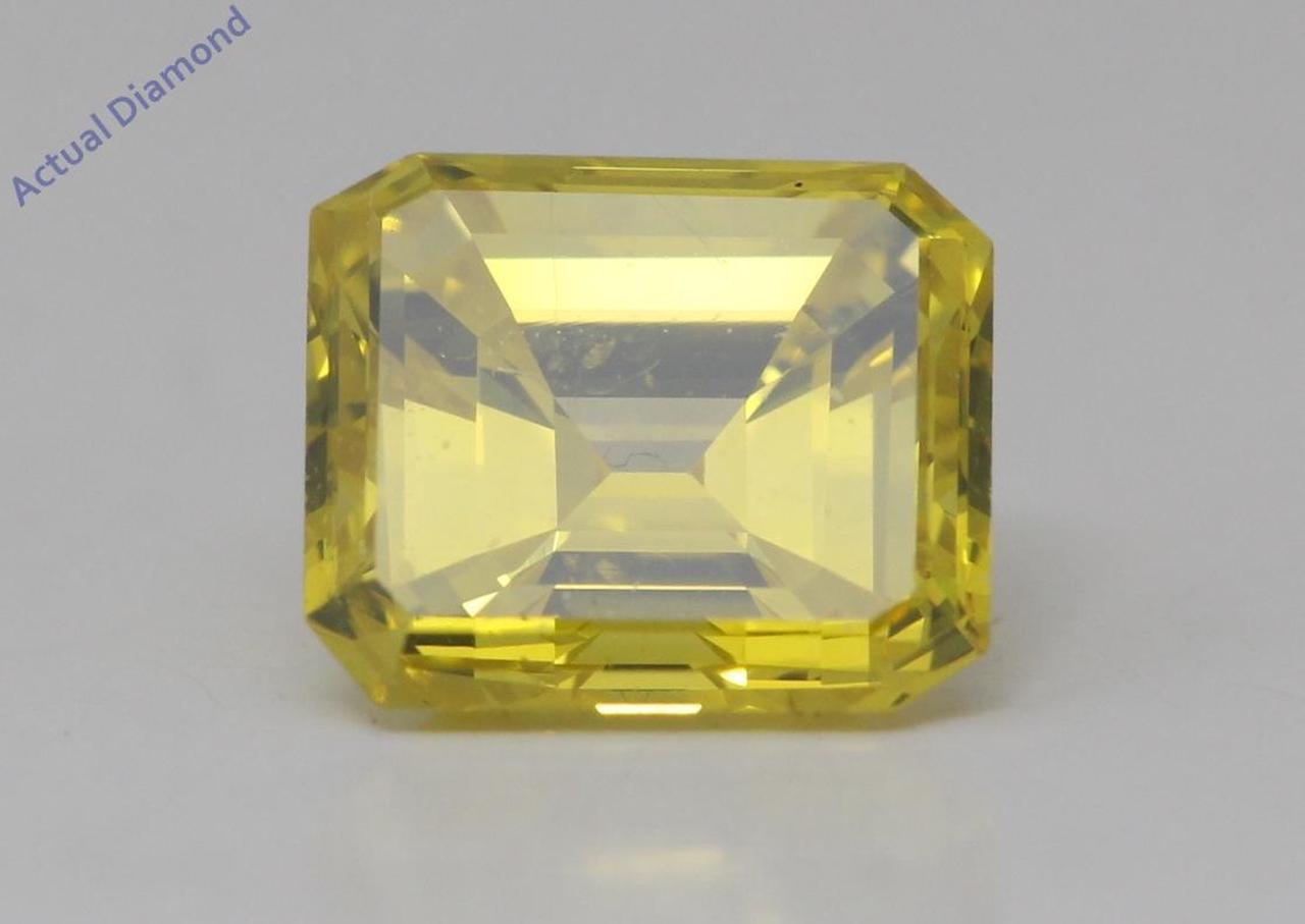 Emerald Natural Mined Loose Diamond (0.92 Ct Intense Yellow(Irradiated) VS2(Enhanced) Clarity) IGL