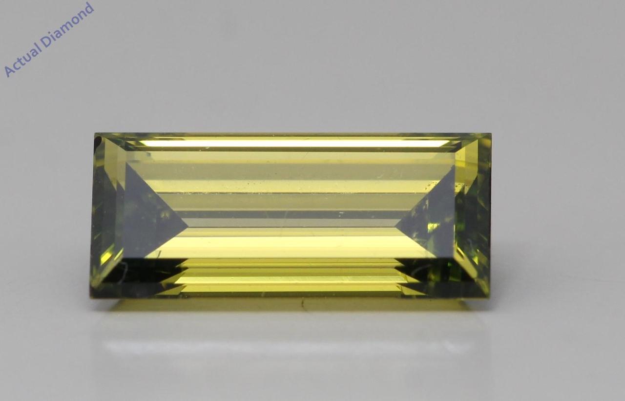 Baguette Natural Mined Loose Diamond (1.35 Ct Intense Yellow(Irradiated) VS1(Enhanced) Clarity) IGL