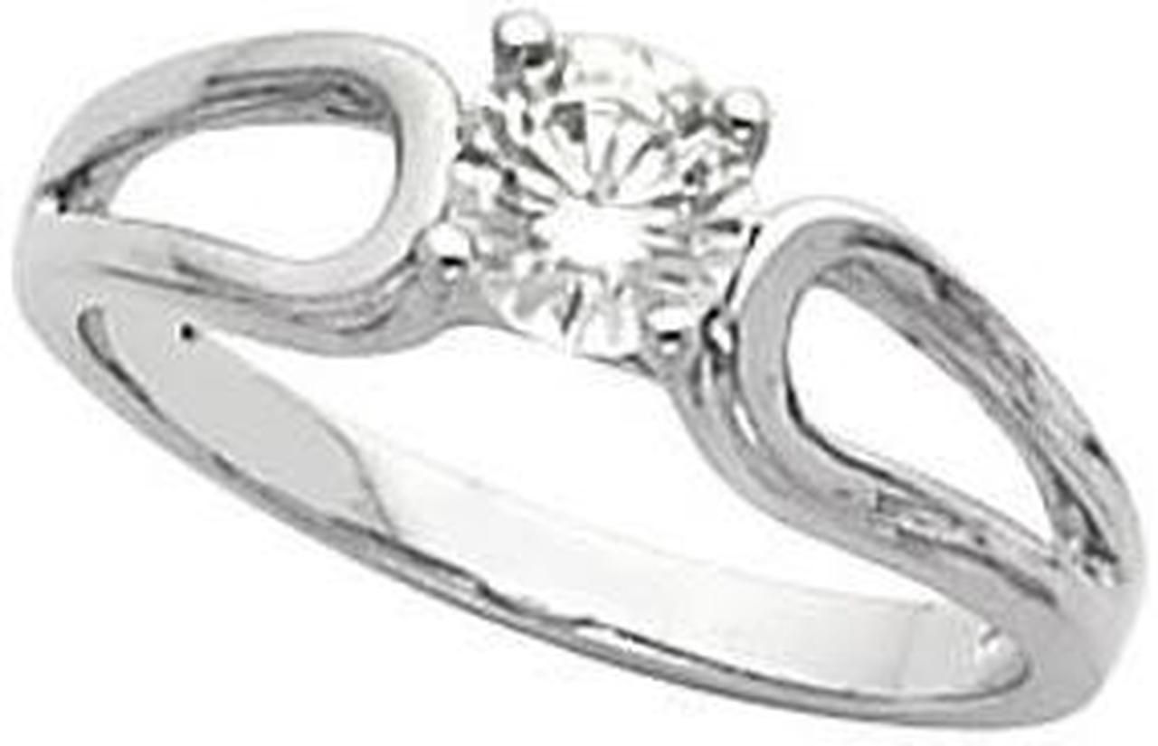 Round Diamond Solitaire Engagement Ring 14k White Gold (0.95 Ct, E Color, I1 Clarity) IGL Certified