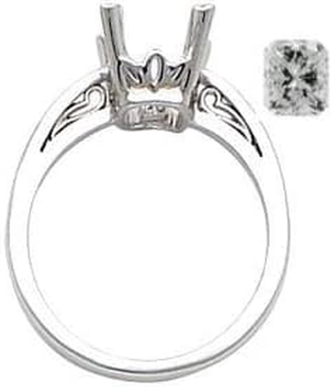 Radiant Diamond Solitaire Engagement Ring 14k White Gold (0.7 Ct, d Color, VVS1 Clarity) WGI Certified