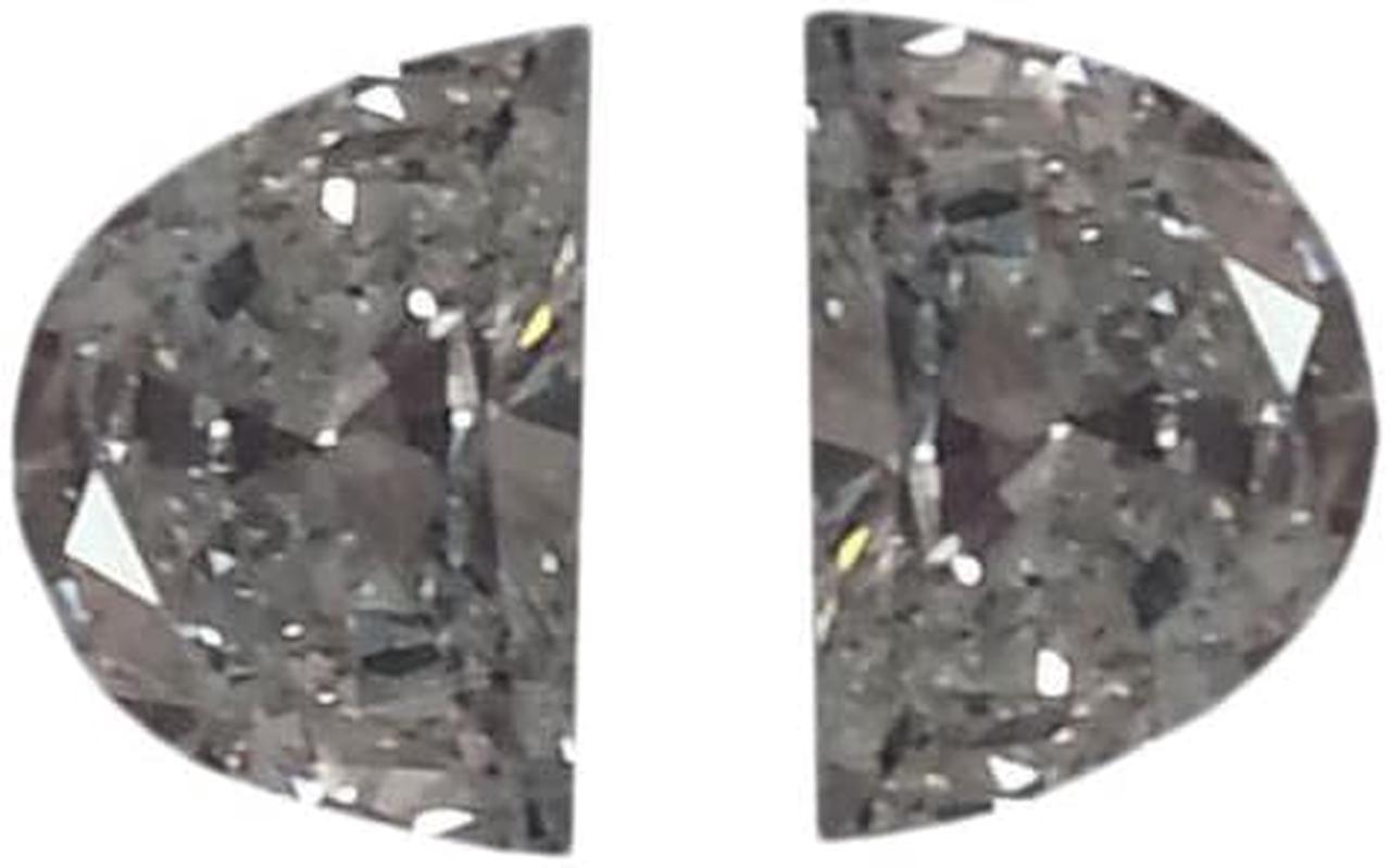 A Pair of Half Moon Cut Loose Diamonds (0.7 Ct, H-I ,VS1-VS2)