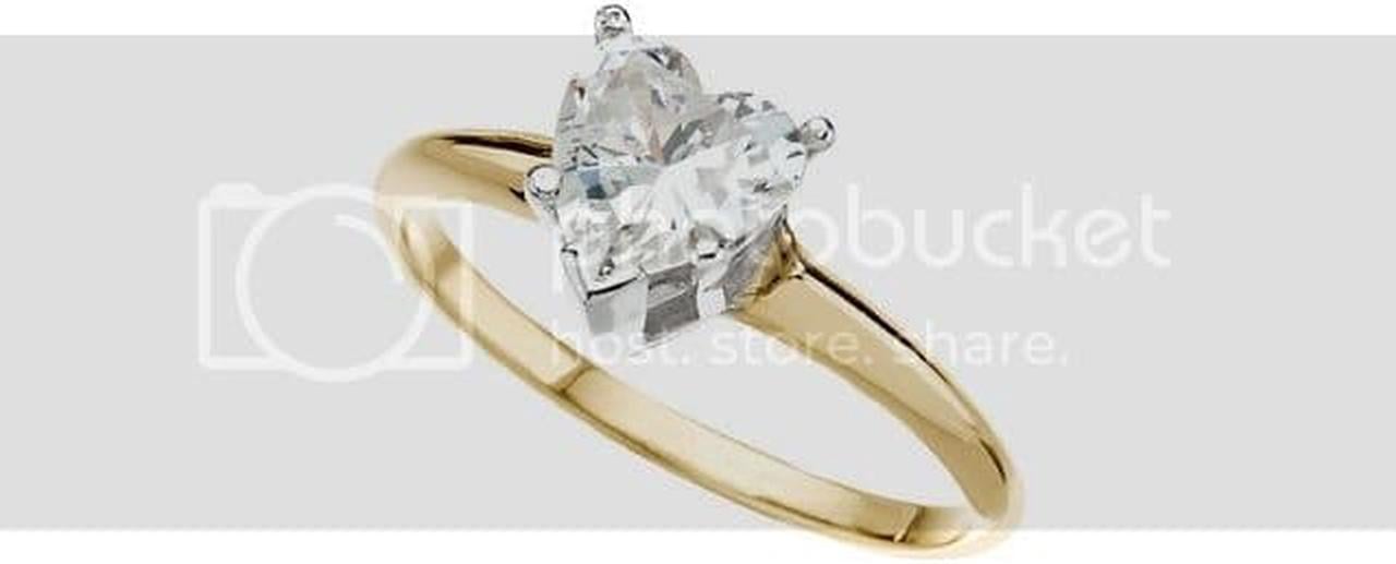 Heart Diamond Solitaire Engagement Ring, 14K Yellow Gold (0.55 Ct, I Color, si1 Clarity) IGL Certified