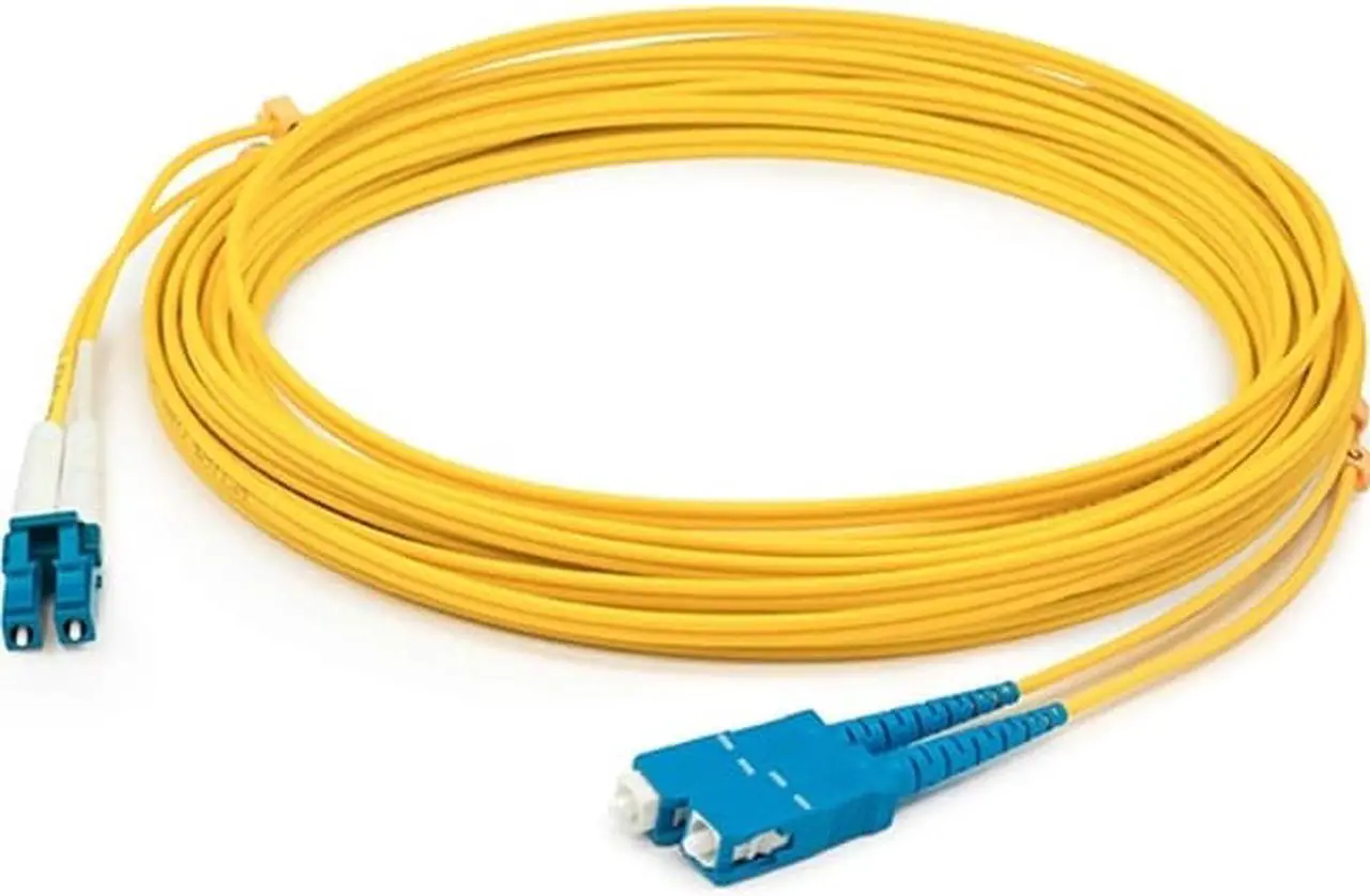 Main image of Addon 1M Asc (Male) To Alc (Male) Yellow Os2 Duplex Fiber Ofnr (Riser-Rated) Patch Cable