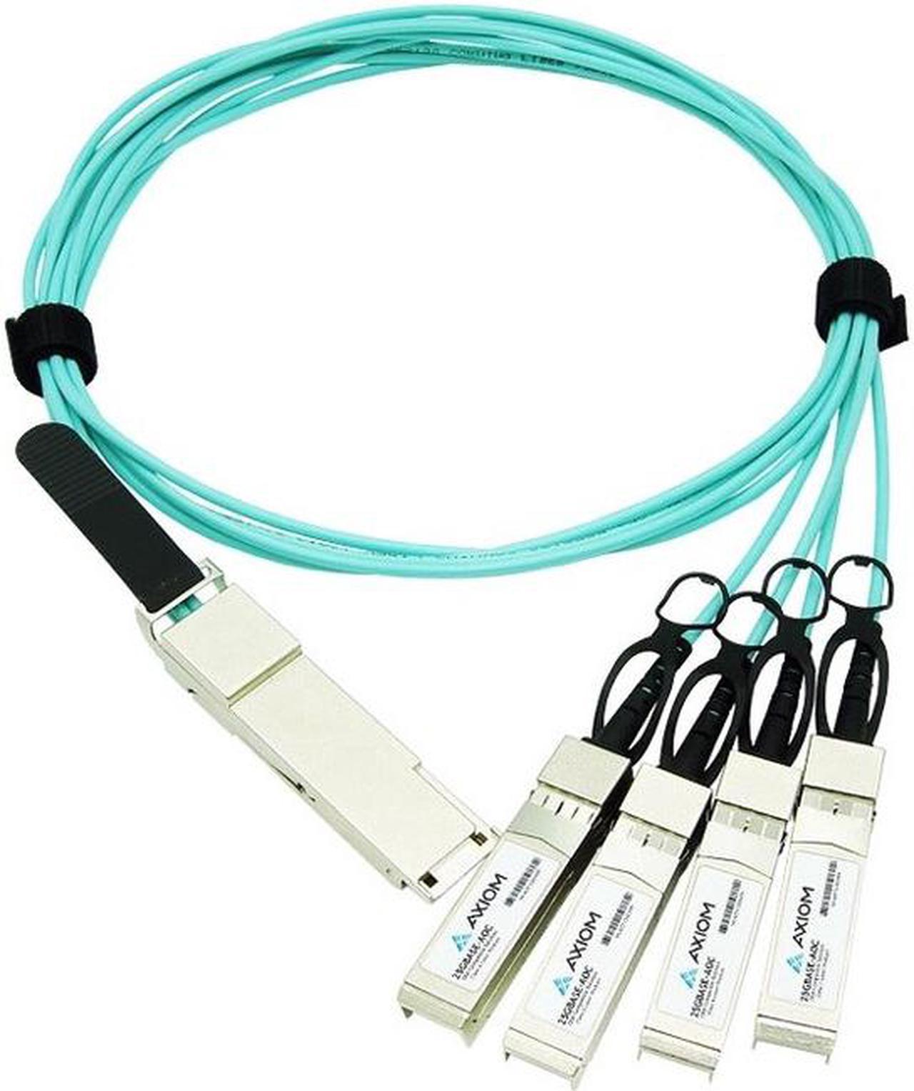 Axiom 100gbase-aoc Qsfp28 To 4 Sfp28 Active Optical Cable 1m