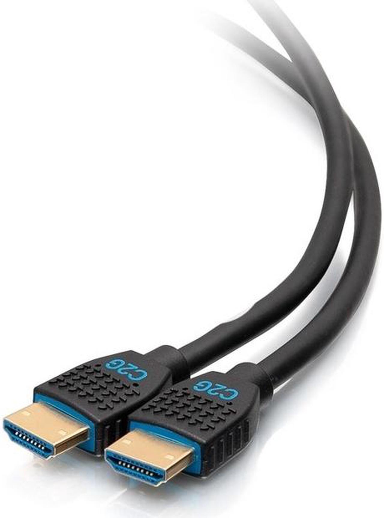 C2G C2G10377 6 ft. Black Performance Series Ultra Flexible High Speed HDMI Cable - 4K 60Hz In-Wall, CMG (FT4) Rated Male to Male