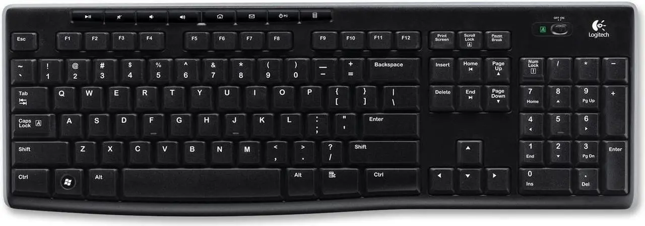 Main image of Logitech K270 Wireless Keyboard K270 Black Logitech Unifying protocol (2.4 GHz) Wireless range: >33 ft (10m) wireless range Ergonomic Keyboard