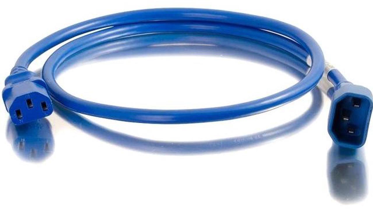 Alt view image 4 of 5 - C2G 17528 14 AWG Power Cord - C14 to C13, Blue (2 Feet, 0.60 Meters)