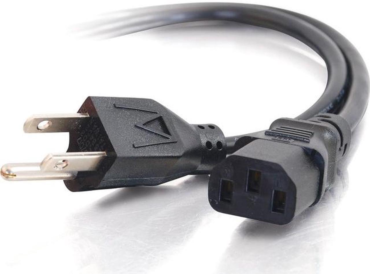 Main image of C2G 03129 18 AWG Universal Power Cord - NEMA 5-15P to IEC320C13, TAA Compliant, Black (3 Feet, 0.91 Meters)