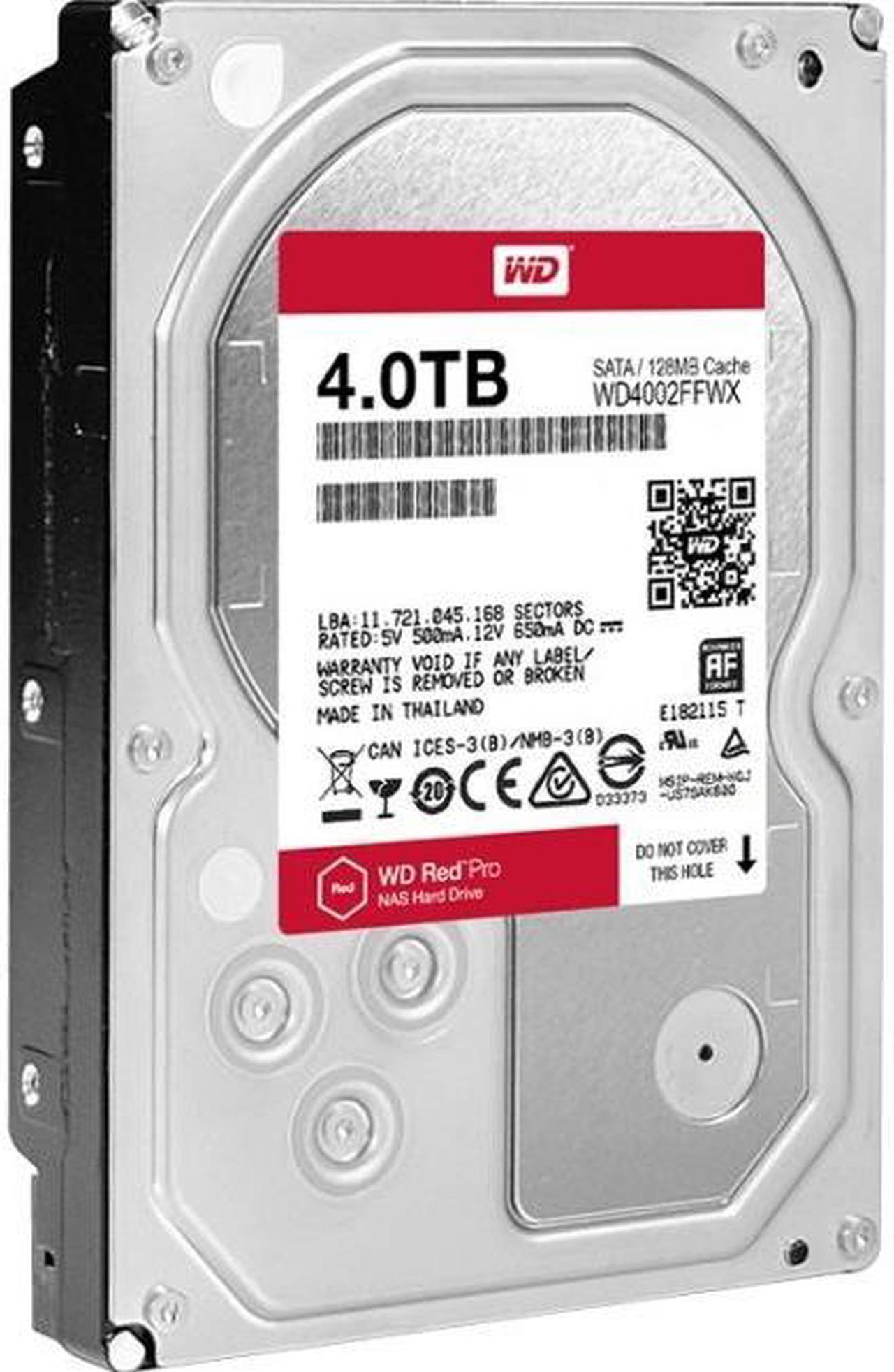 Alt view image 4 of 4 - WD Red Pro 4TB NAS Hard Disk Drive - 7200 RPM Class SATA 6Gb/s 128MB Cache 3.5 Inch - WD4002FFWX