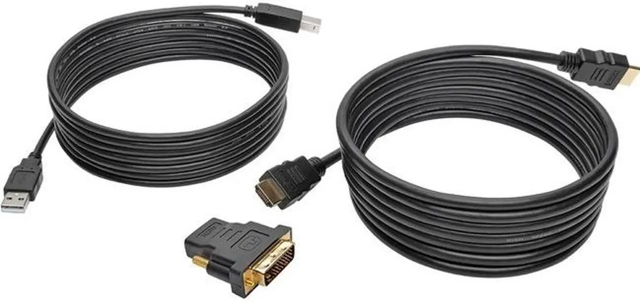 Alt view image 6 of 6 - Tripp Lite 10 ft. HDMI/DVI/USB KVM Cable Kit, USB A/B Keyboard Video Mouse (P782-010-DH)