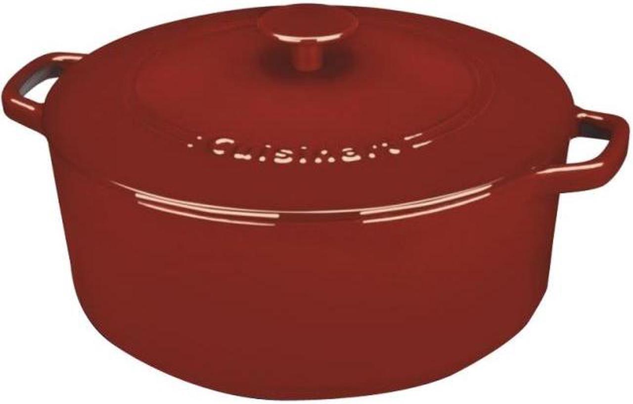 Alt view image 3 of 7 - Cuisinart CI670-30CR Chef's Classic Enameled Cast Iron 7-Quart Round Covered Casserole, Cardinal Red