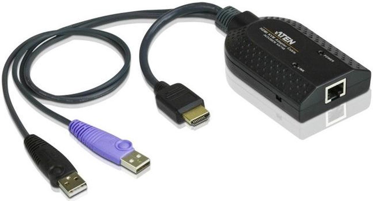 Alt view image 5 of 7 - ATEN HDMI USB Virtual Media KVM Adapter Cable with Smart Card Reader (CPU Module) KA7168