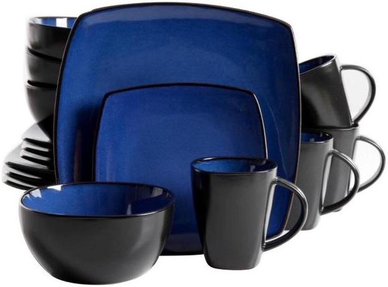 Alt view image 2 of 13 - GIBSON 68632.16 SoHo Lounge Stoneware Blue16pc