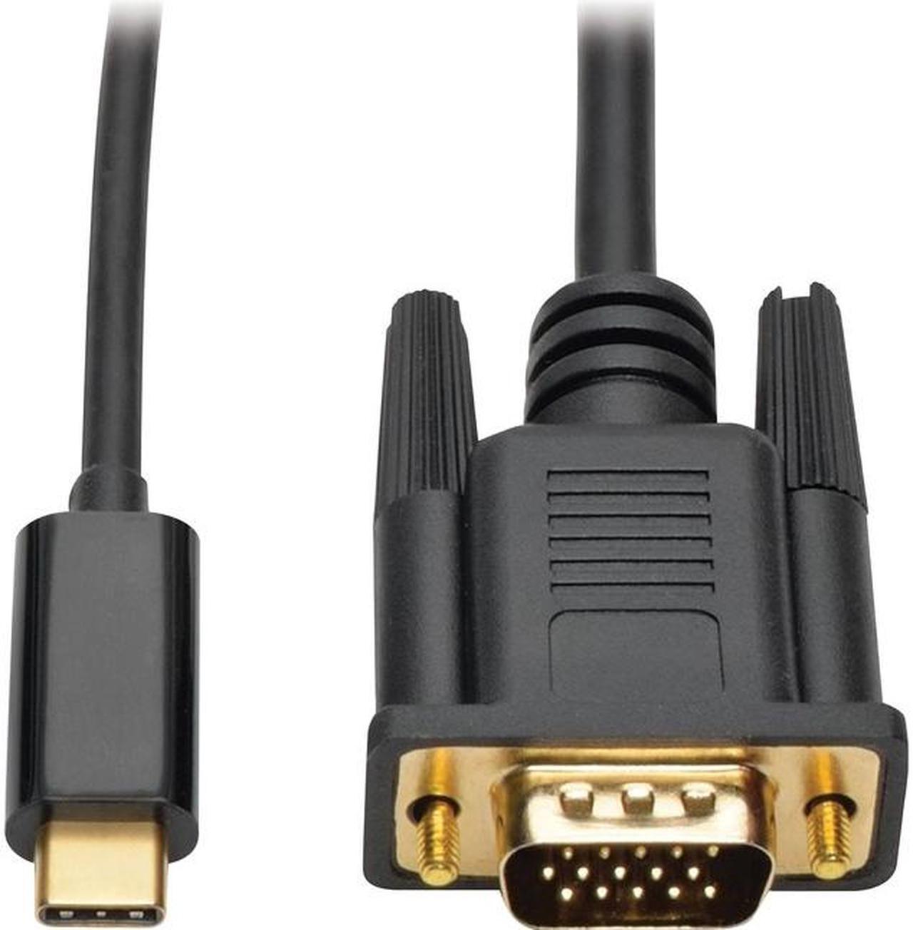 Alt view image 4 of 4 - Tripp Lite USB C to VGA Adapter Converter Cable 1080p Type C to VGA 6ft (U444-006-V)